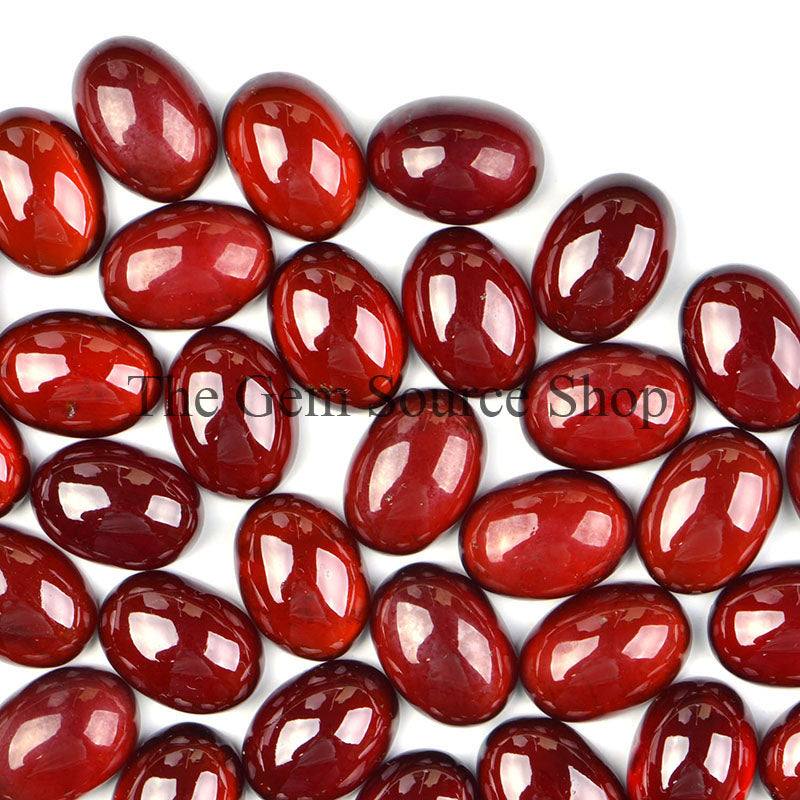Best Quality Hessonite Garnet Oval Cabochon Loose 13x18mm  Gemstone Beads-15cts