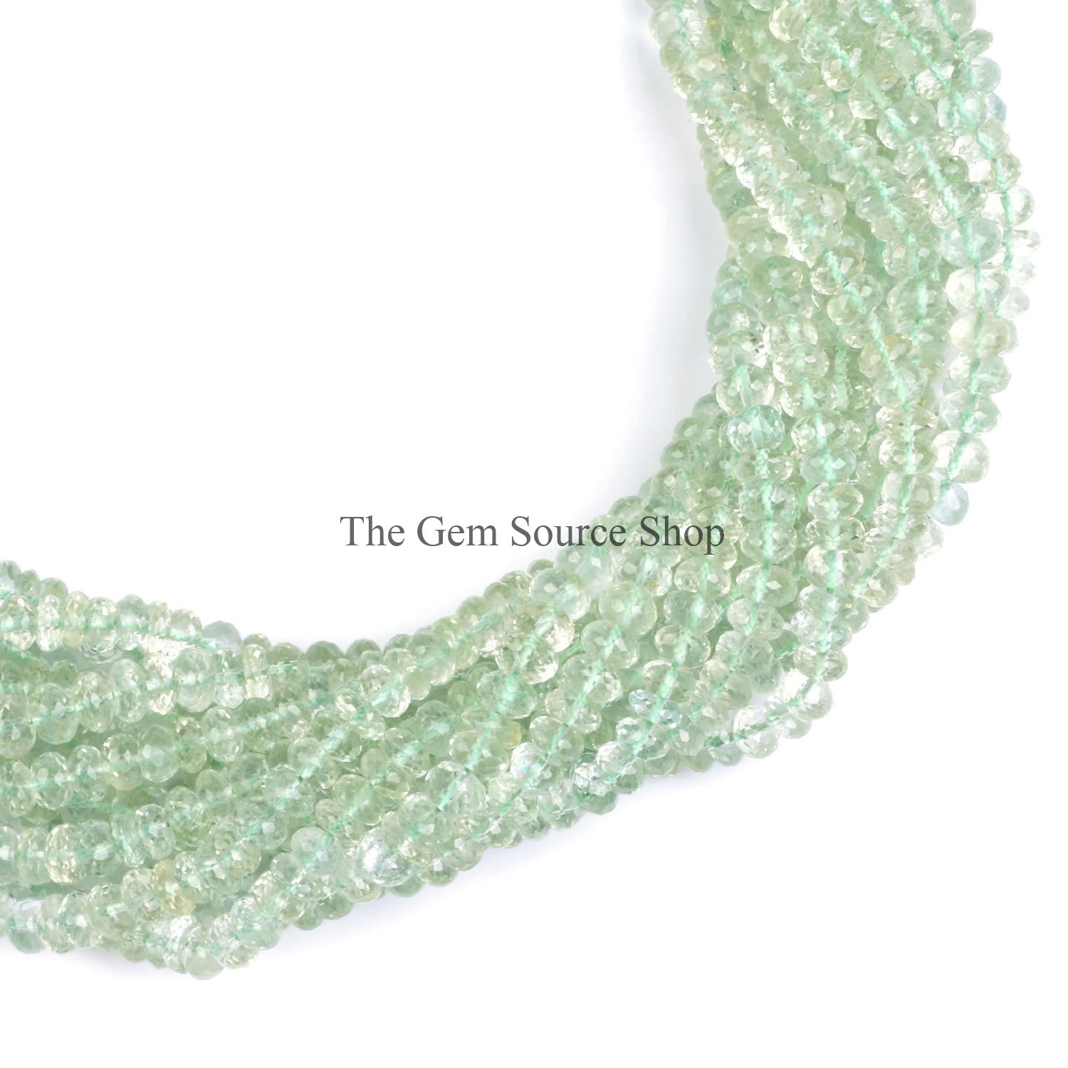 Green Beryl Beads, Green Beryl Faceted Beads, Rondelle Shape Beads, Gemstone Beads