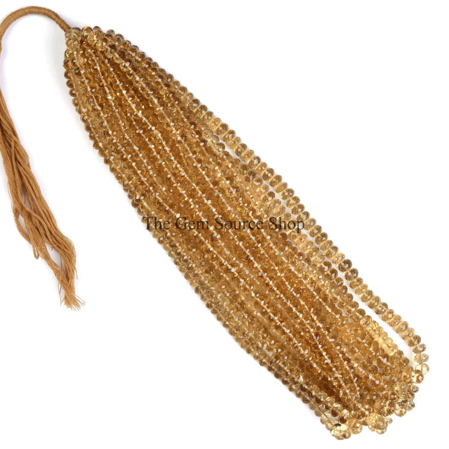 Natural Champagne Citrine Beads, Citrine Faceted Beads, Citrine Rondelle Shape Beads, Gemstone Beads