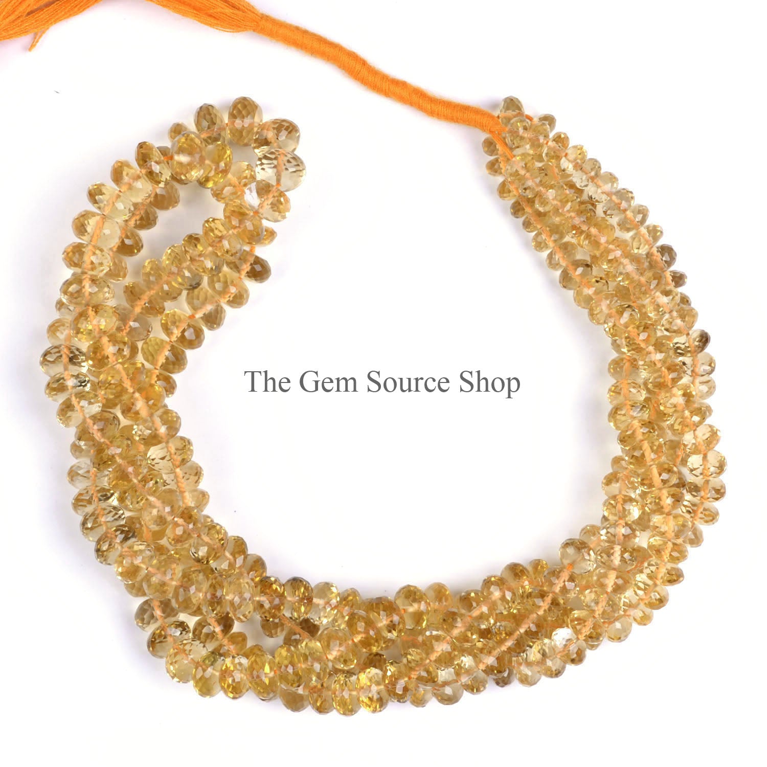 Natural Citrine Beads, Citrine Faceted Beads, Citrine Rondelle Shape Beads, Beads For Jewelry