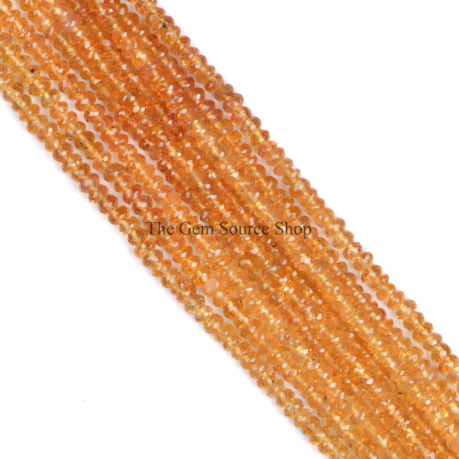 Natural Imperial Topaz Beads, Imperial Topaz Faceted Beads, Rondelle Shape Beads, Beads For Jewelry