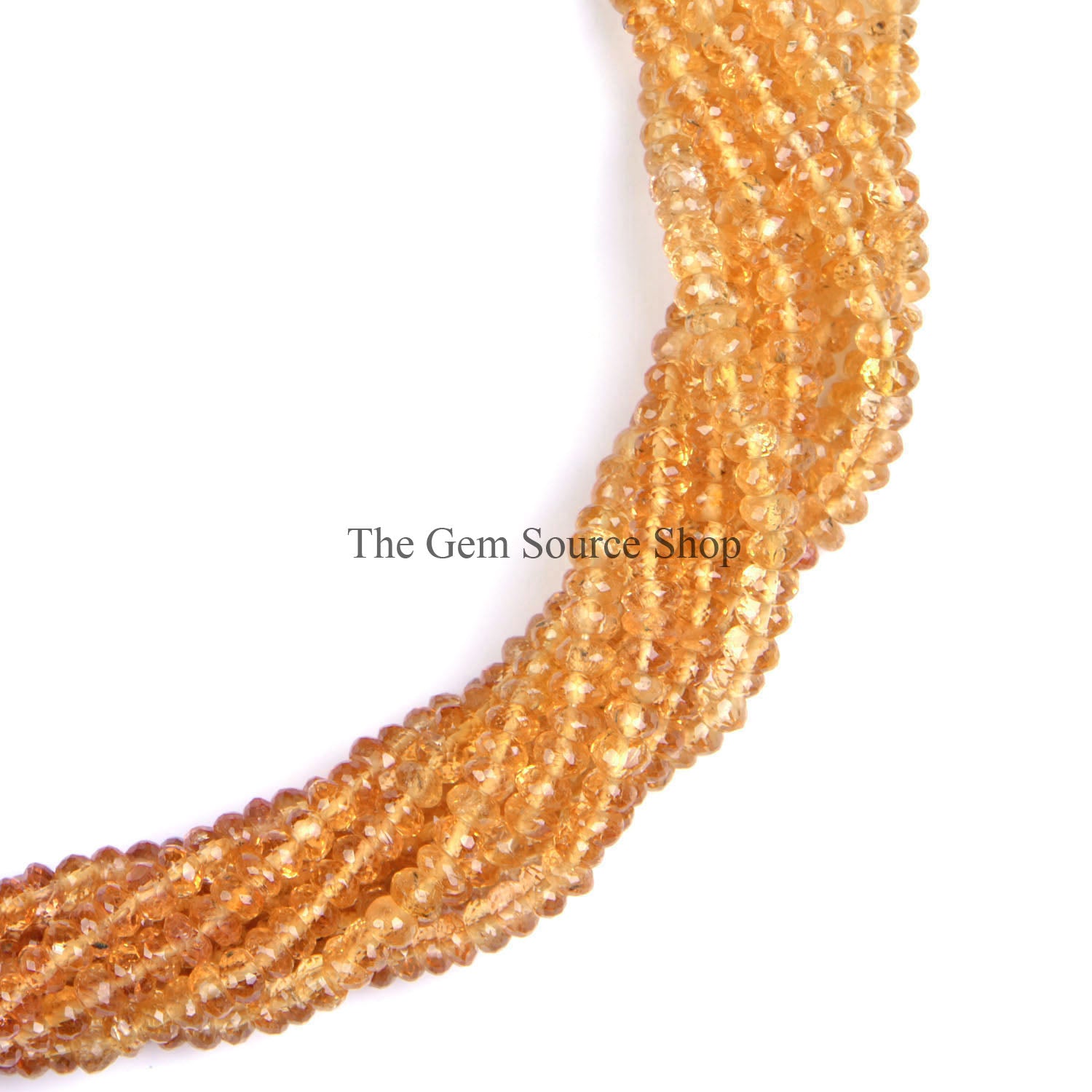 Natural Imperial Topaz Beads, Imperial Topaz Faceted Beads, Rondelle Shape Beads, Beads For Jewelry