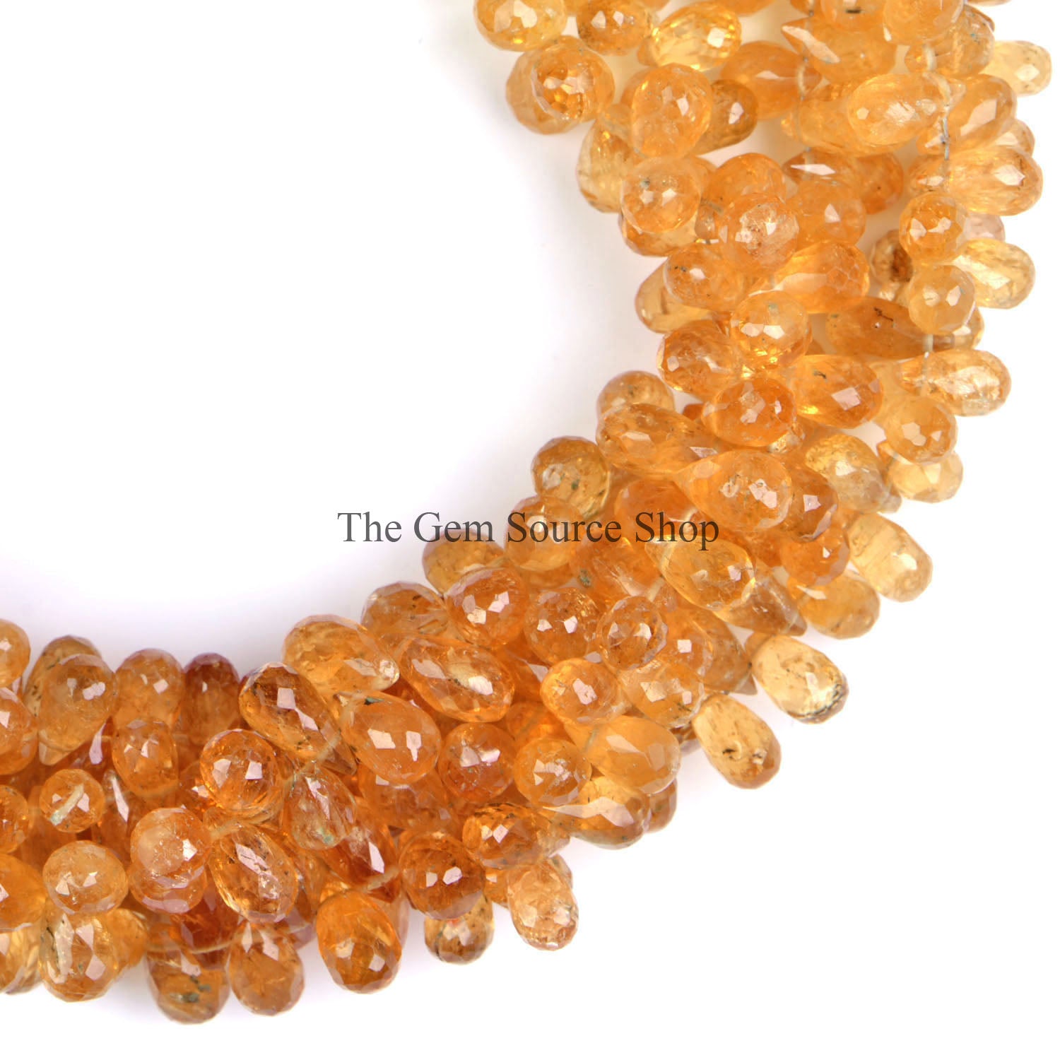 Natural Imperial Topaz Beads, Imperial Topaz Faceted Drop Beads, Side Drill Drop Beads, Topaz Beads