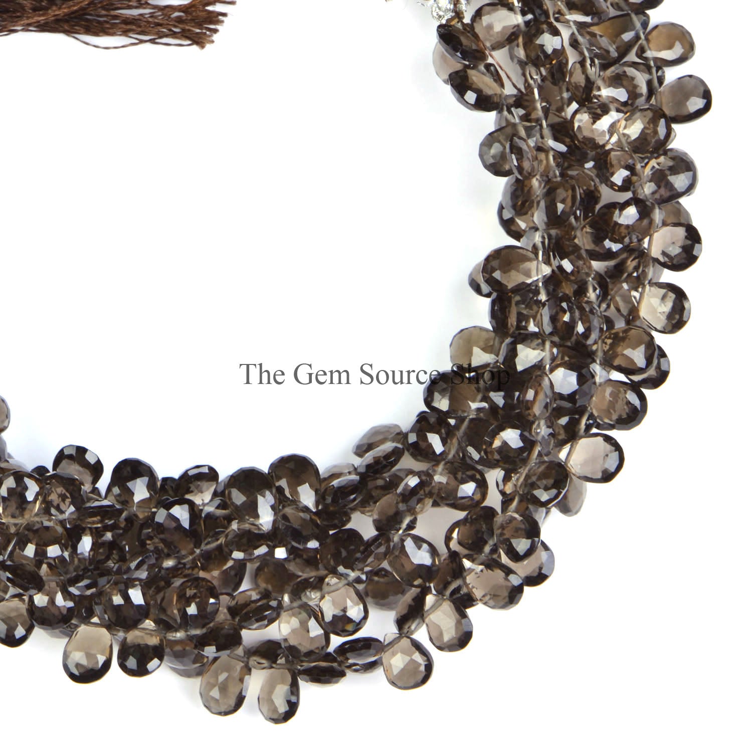 Smoky Quartz Beads, Smoky Quartz Faceted Beads, Smoky Quartz Pear Shape Beads, Gemstone Beads
