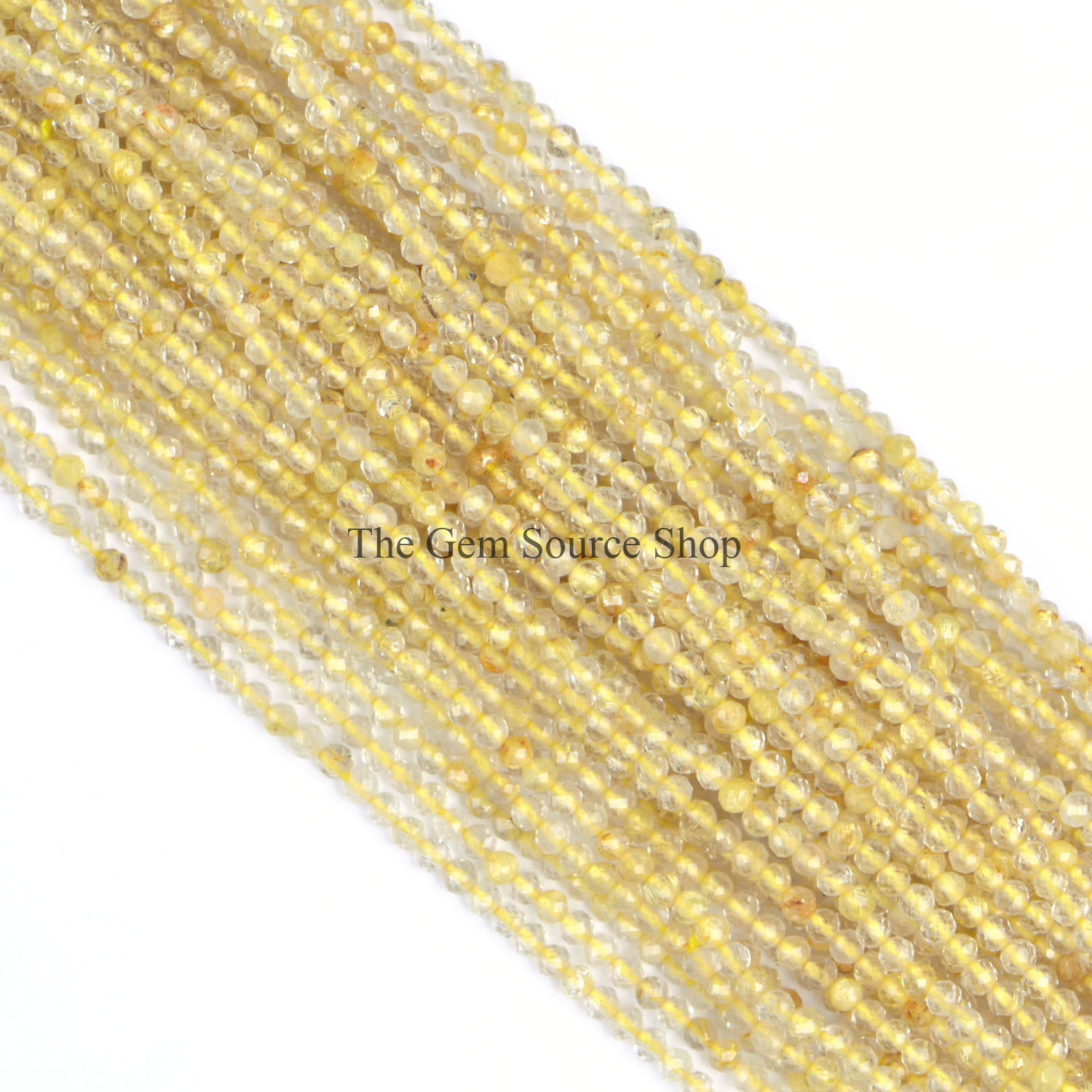 Golden Rutile Beads, Faceted Golden Rutile Beads, Rutile Rondelle Shape Beads, Gemstone Beads