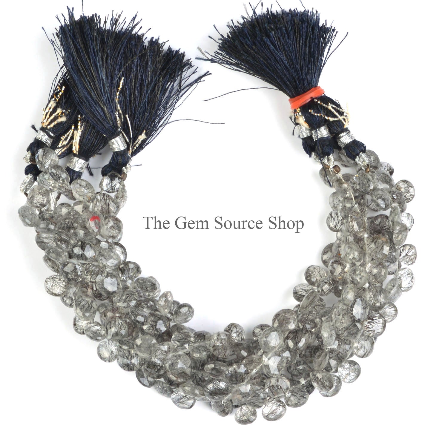 Black Rutile Beads, Black Rutile Faceted Beads, Heart Shape Beads, Black Rutile Gemstone Beads