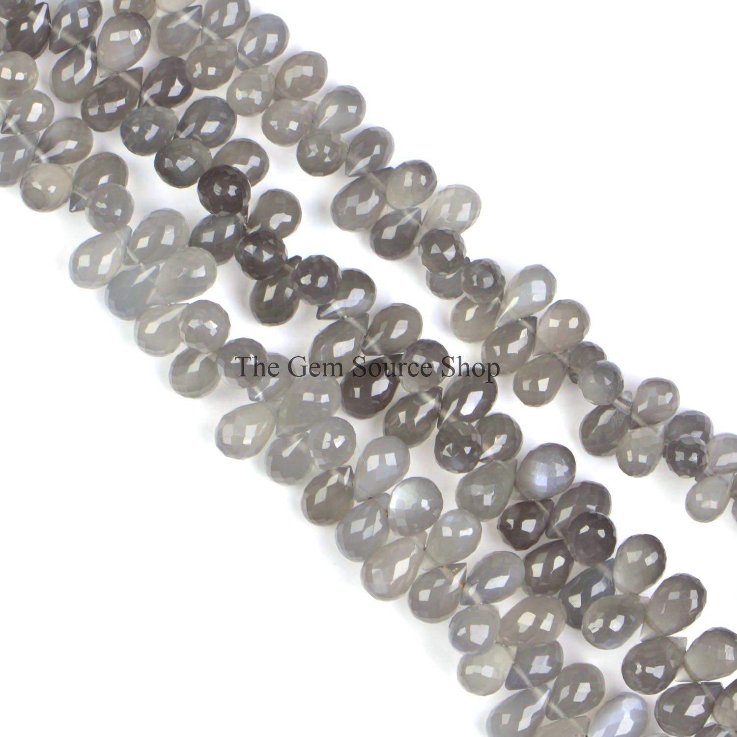 Grey Moonstone Beads, Moonstone Faceted Beads, Moonstone Drop Shape Beads, Side Drill Drop Beads