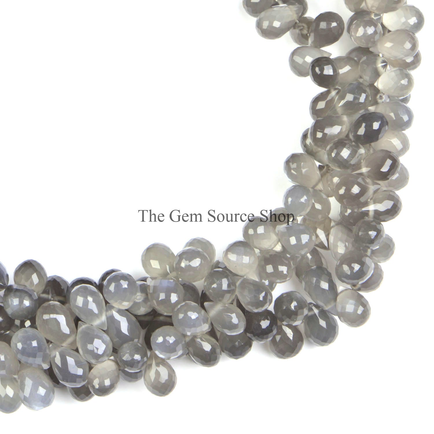 Grey Moonstone Beads, Moonstone Faceted Beads, Moonstone Drop Shape Beads, Side Drill Drop Beads