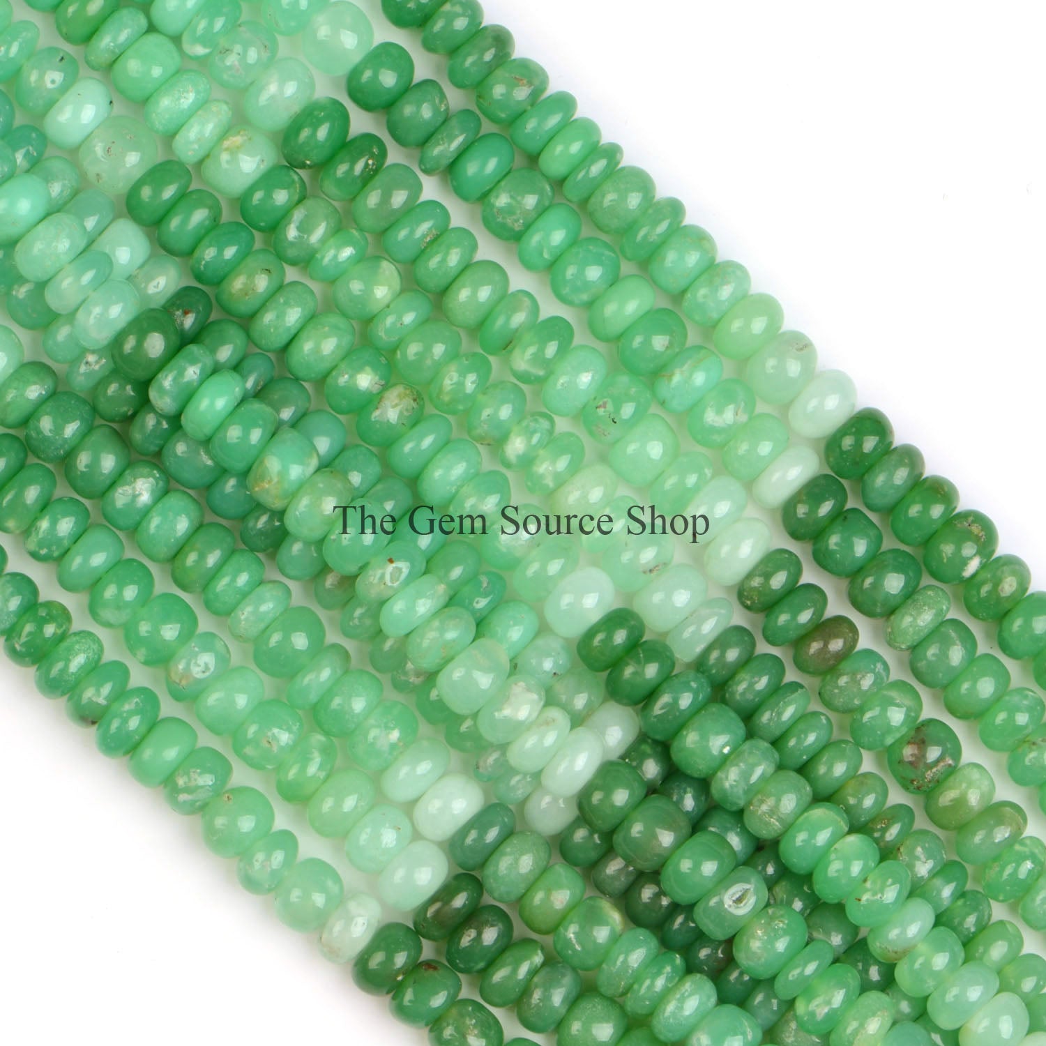 Natural Chrysoprase Beads, Chrysoprase Smooth Beads, Chrysoprase Rondelle Beads, Gemstone Beads