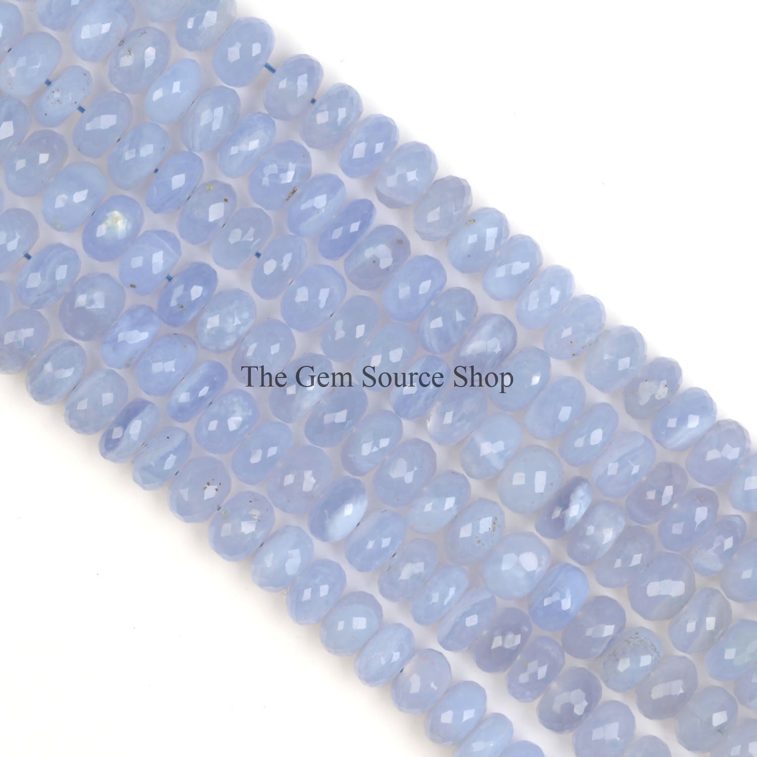 Chalcedony Beads, Chalcedony Faceted Beads, Chalcedony Rondelle Shape Beads, Gemstone Beads