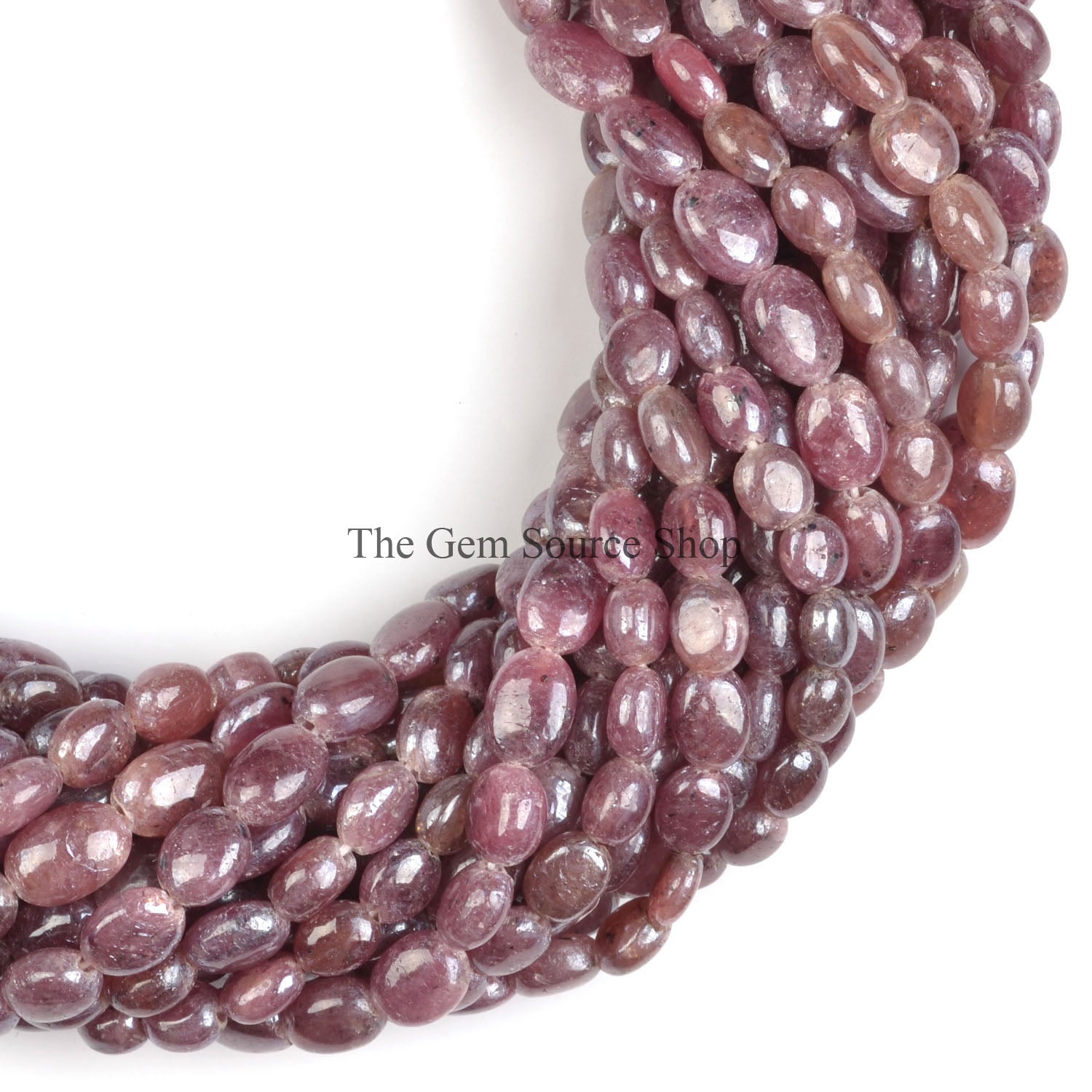 Ruby Coated Smooth Beads, Ruby Oval Shape Beads, Plain Ruby Beads, Ruby Gemstone Beads