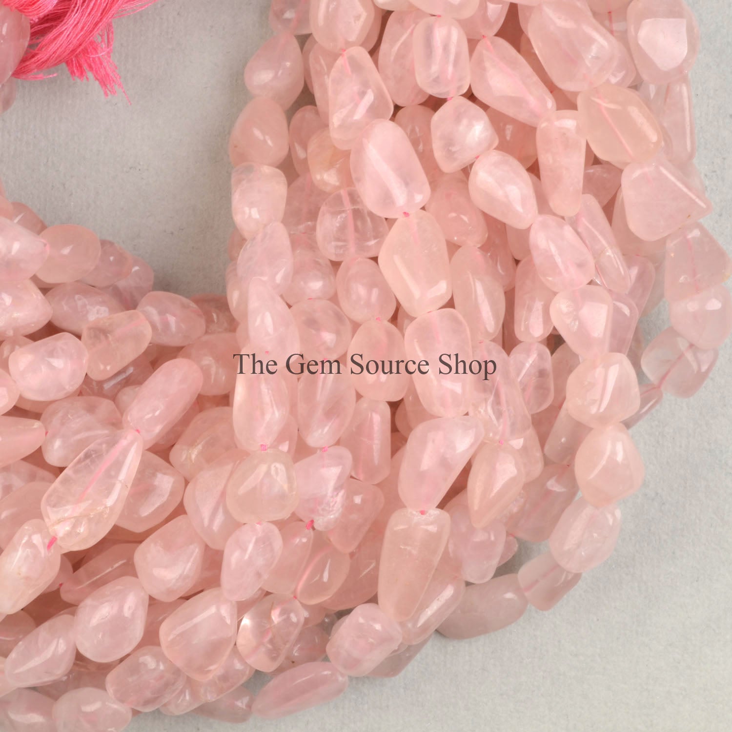 Natural Rose Quartz Beads, Smooth Nugget Beads, Plain Fancy Rose Quartz Beads, Gemstone Beads