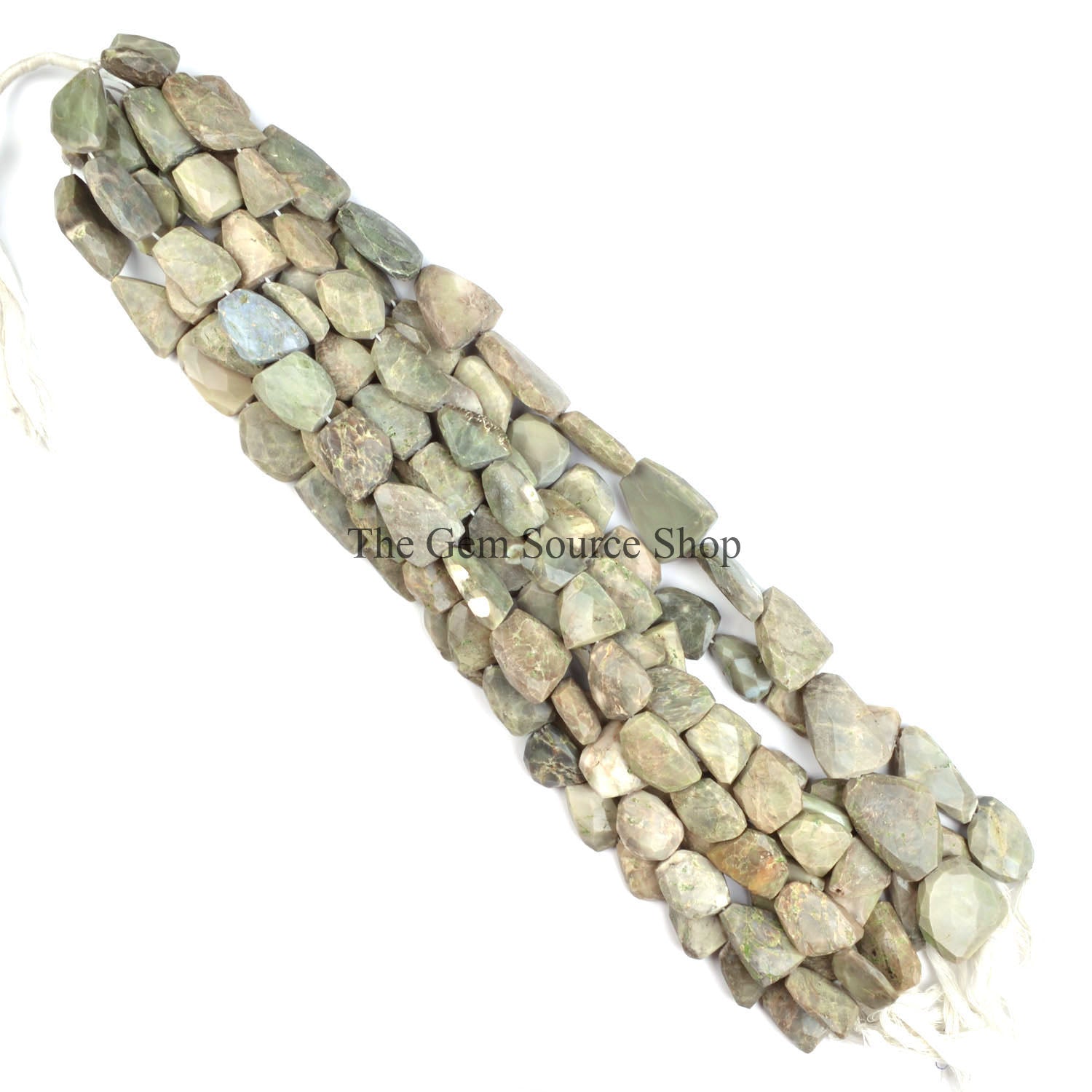 Green Opal Faceted Nugget Gemstone Beads, Green Opal Faceted Gemstone Beads, A Quality, ,Gemstone for Jewelry Making