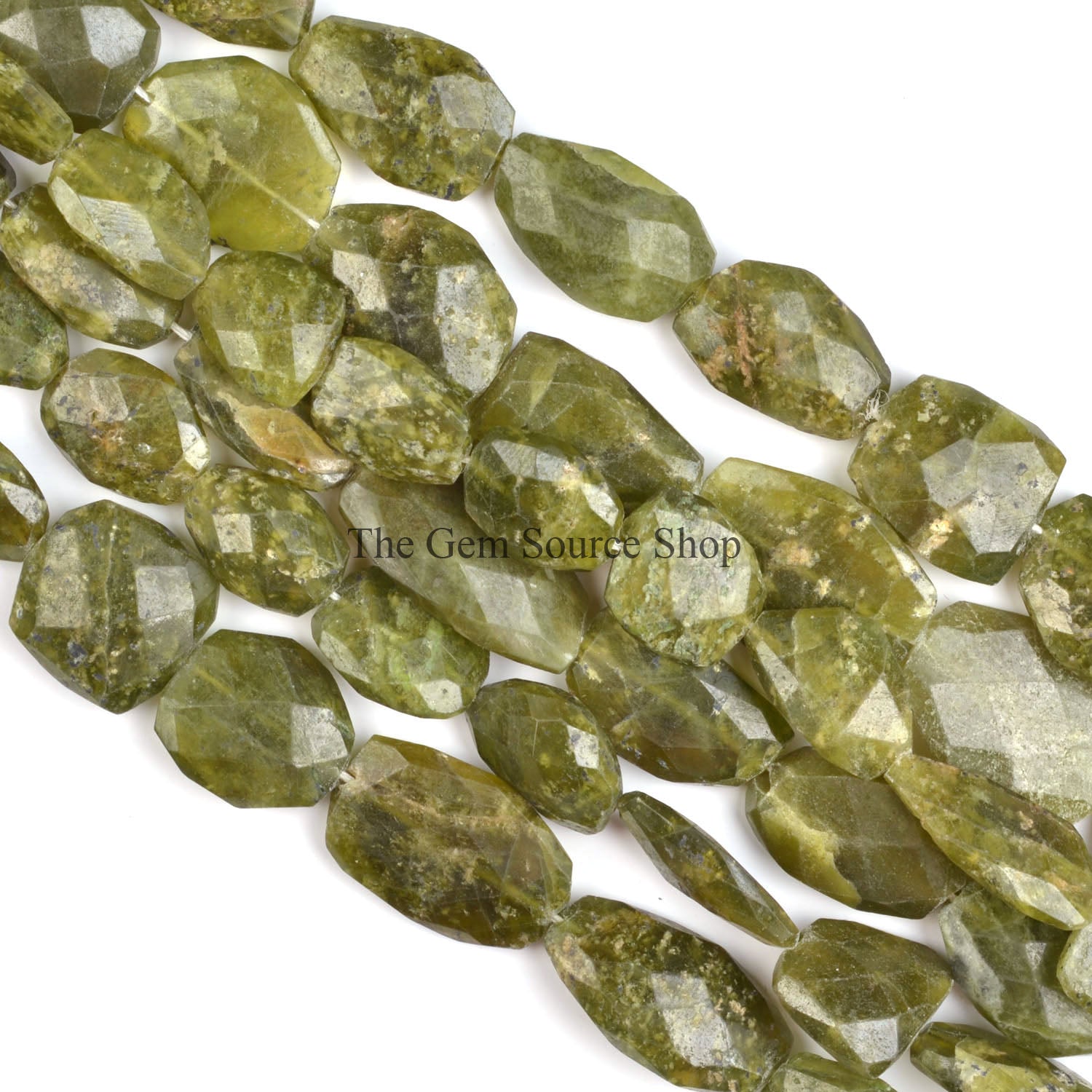 10x14-12x16mm Idocrase Faceted Nuggets Beads, Idocrase Nugget, Gemstone Beads, Faceted Beads, Nugget Beads,