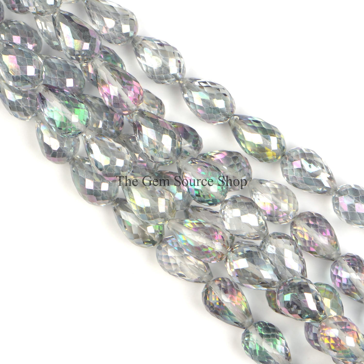 Mystic Topaz Drop Beads