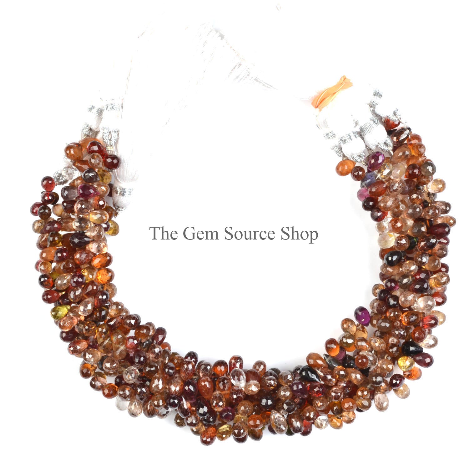 Multi Zircon Faceted Drop Shape Gemstone Beads