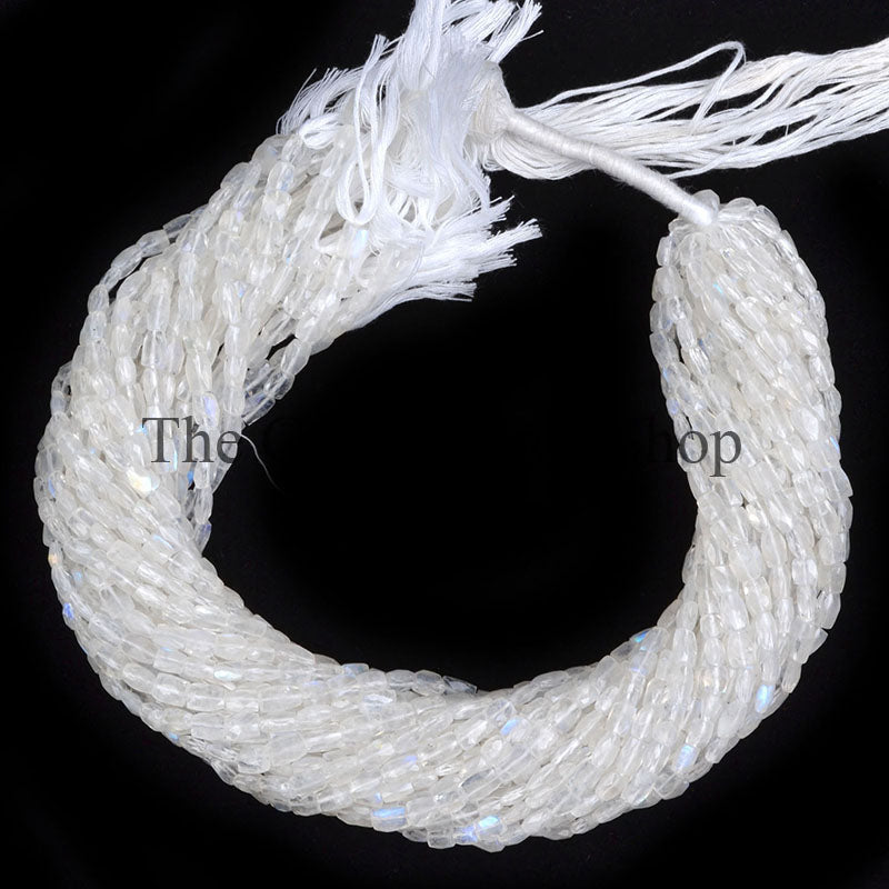 Rainbow Moonstone Faceted Long Square Beads TGS-0178