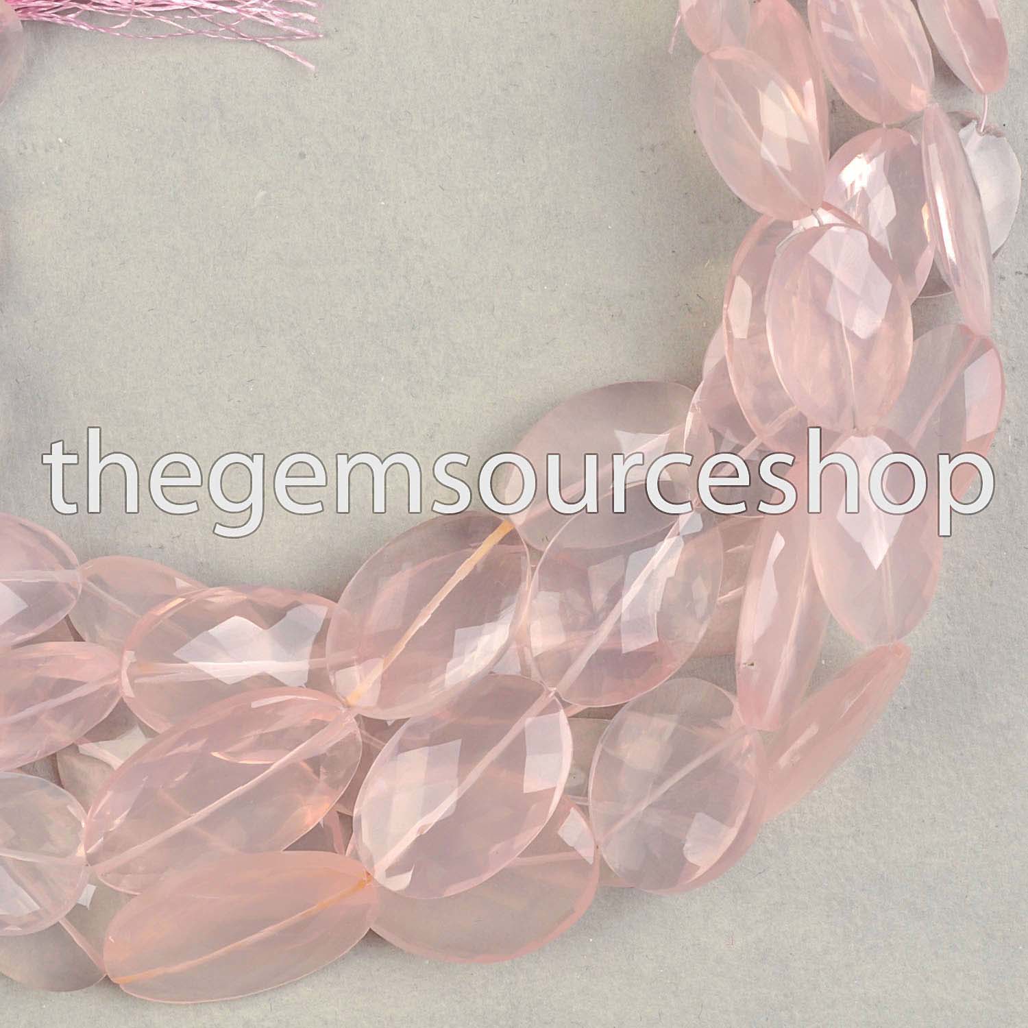 Rose Quartz Straight Drilled Beads