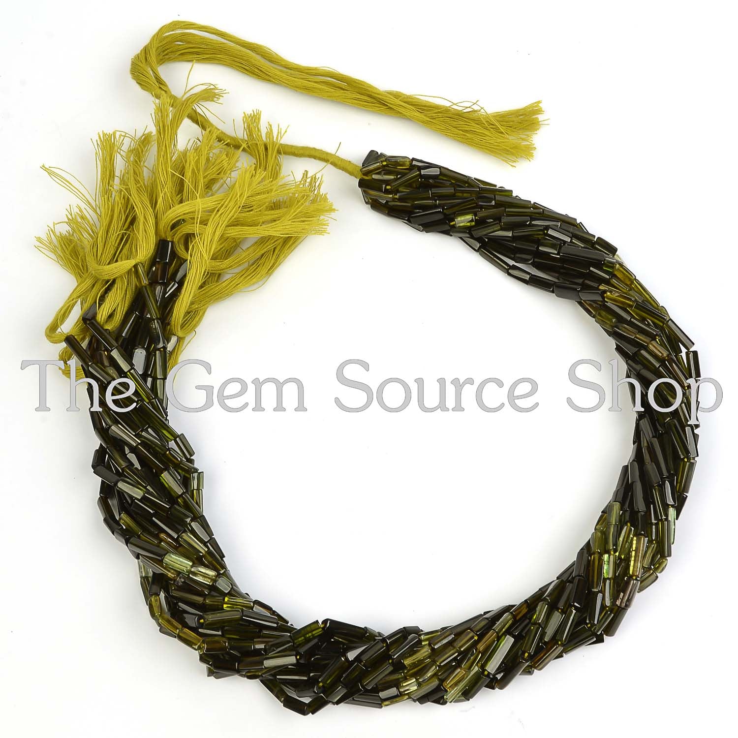 Shaded Tourmaline Tube Beads