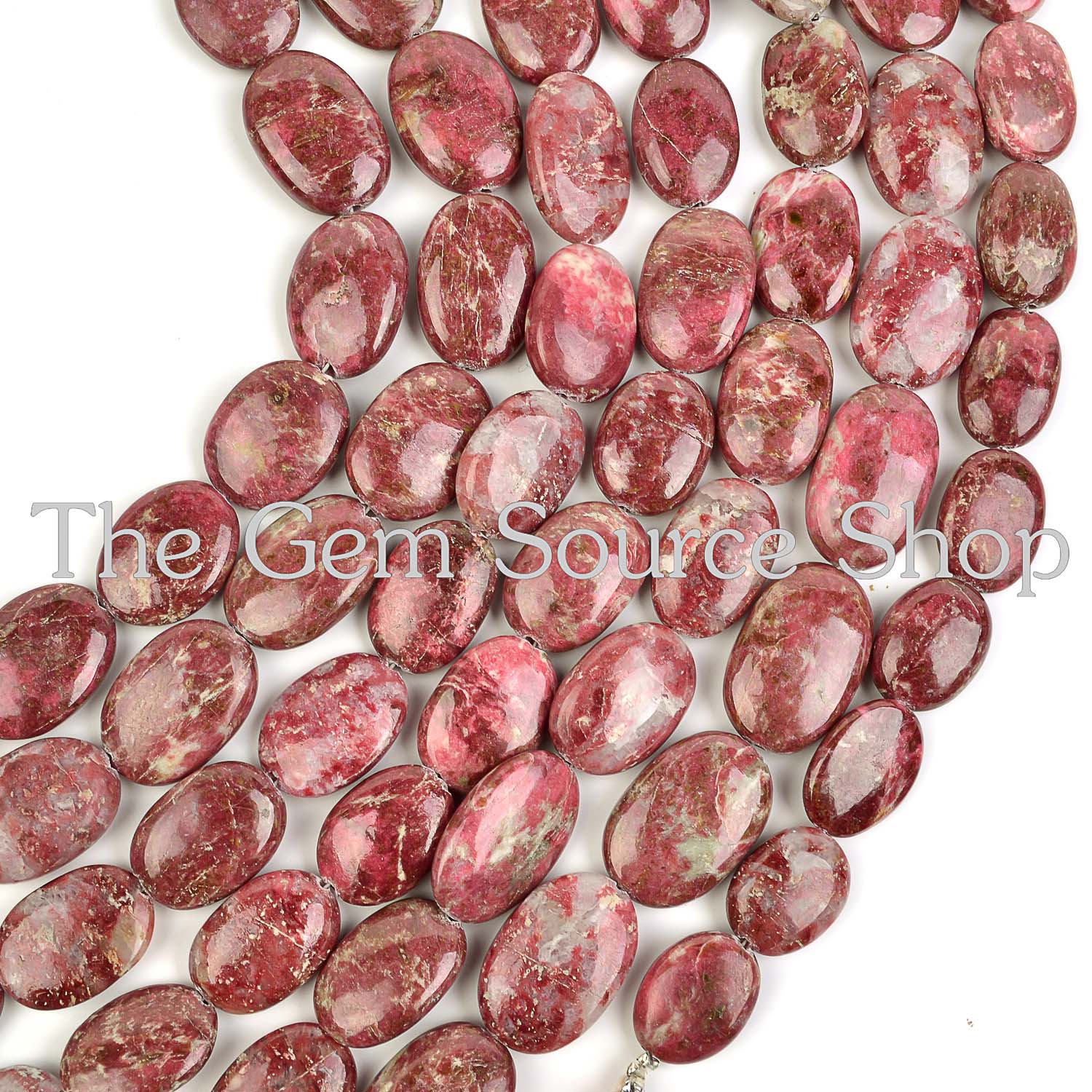 Thulite Smooth Oval Briolette, Gemstone Beads, Thulite Beads  Oval Shape Beads, Wholesale Beads