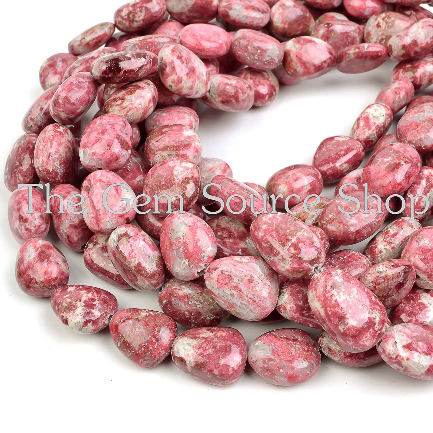 Thulite Smooth Nugget Beads, Gemstone Beads, Thulite Fancy Nugget Beads