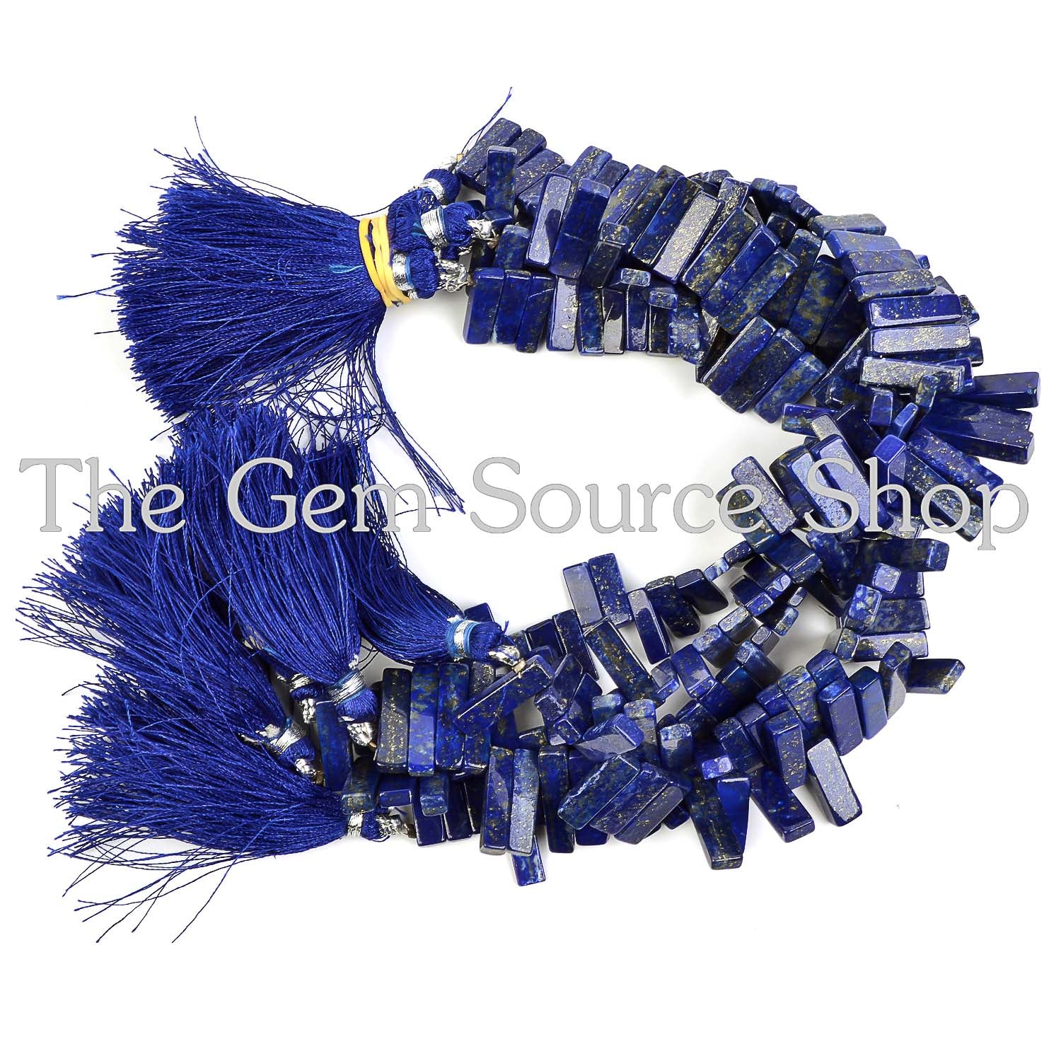 Natural Lapis Lazuli Stick Shape Gemstone Beads