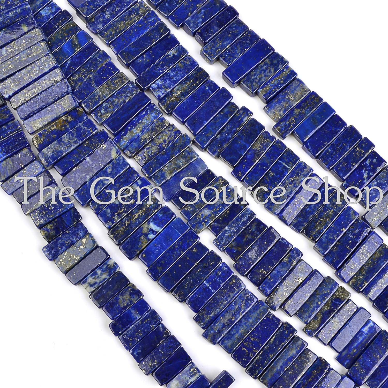 Natural Lapis Lazuli Stick Shape Gemstone Beads