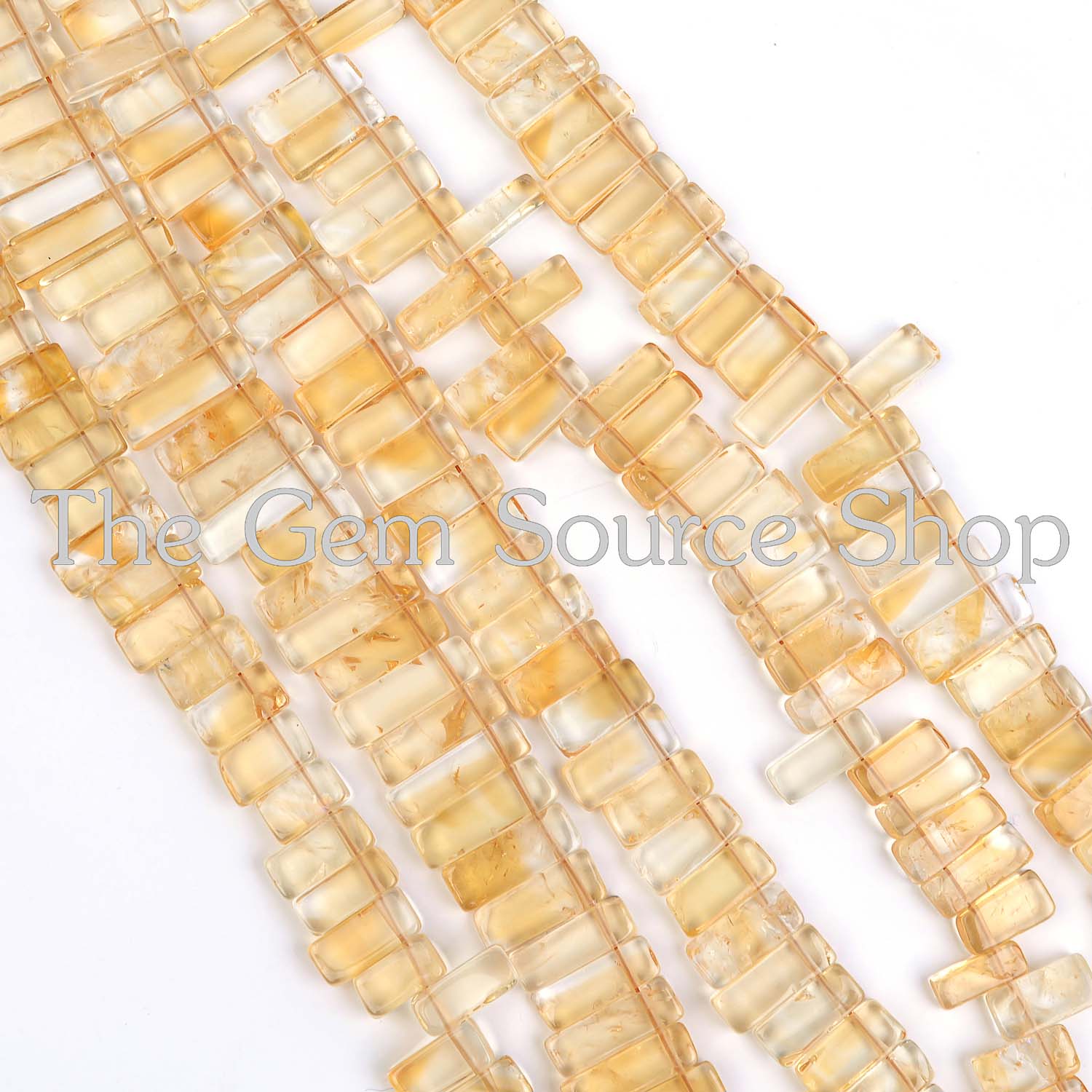 Citrine Plain Smooth Stick Shape Gemstone Beads