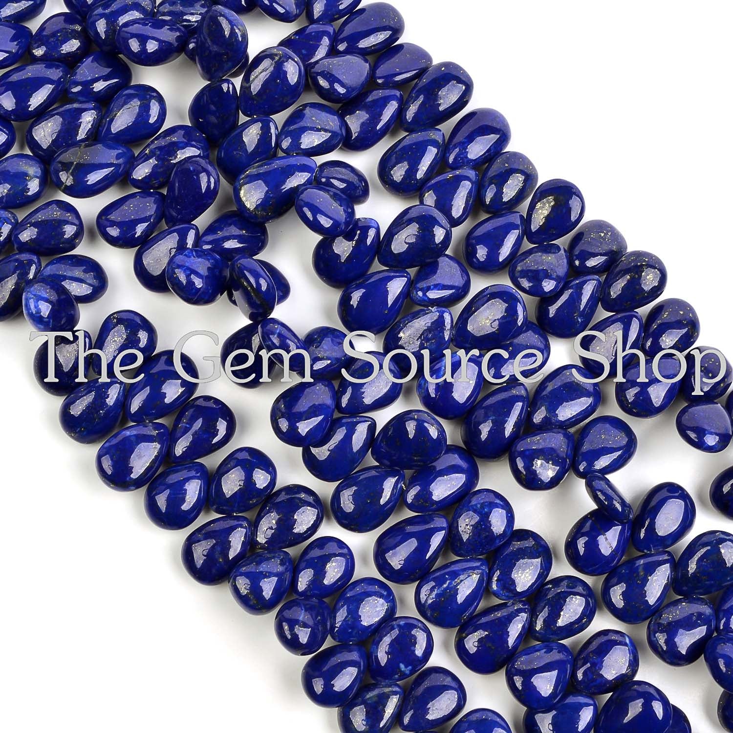Natural Lapis Lazuli Pear Shape Gemstone Beads