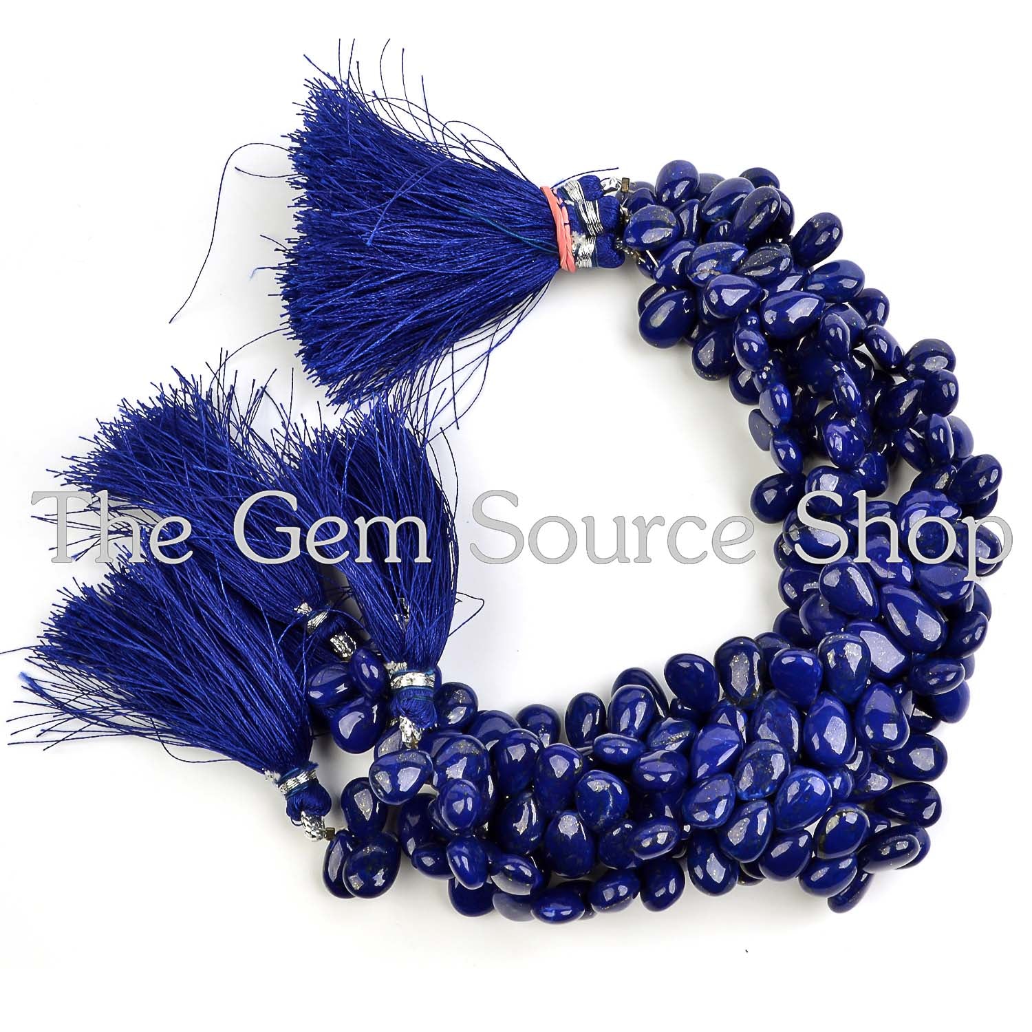 Natural Lapis Lazuli Pear Shape Gemstone Beads