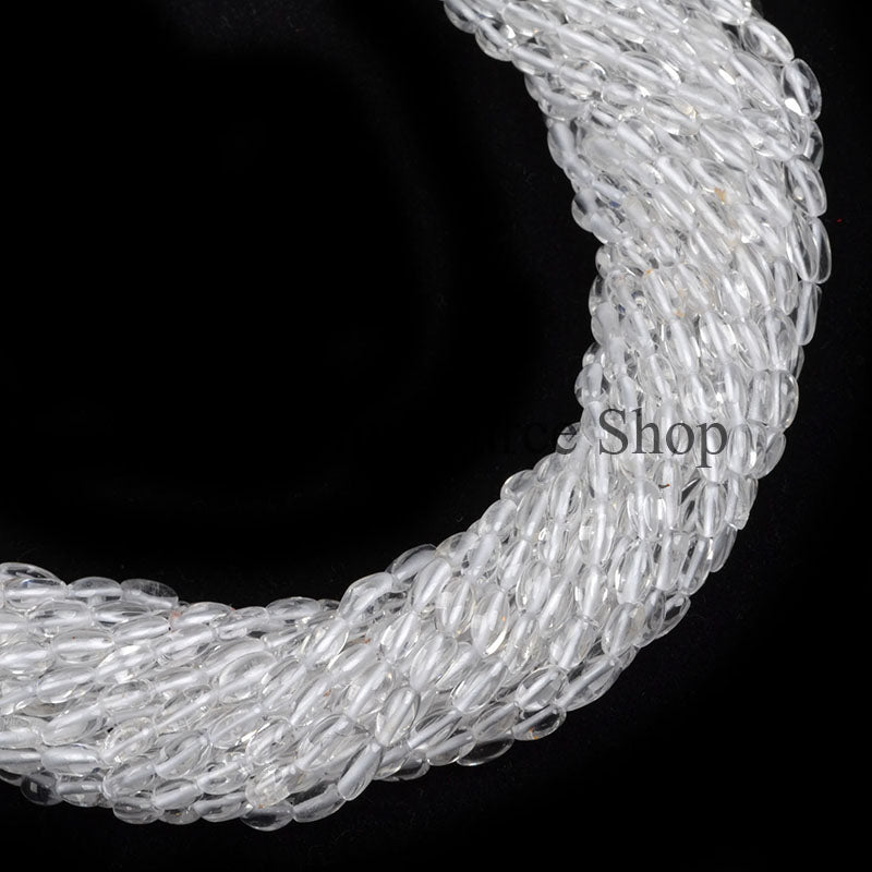Loi Rocks Rock Crystal Quartz Smooth Loi Shape Gemstone Wholesale Beads Strand ...