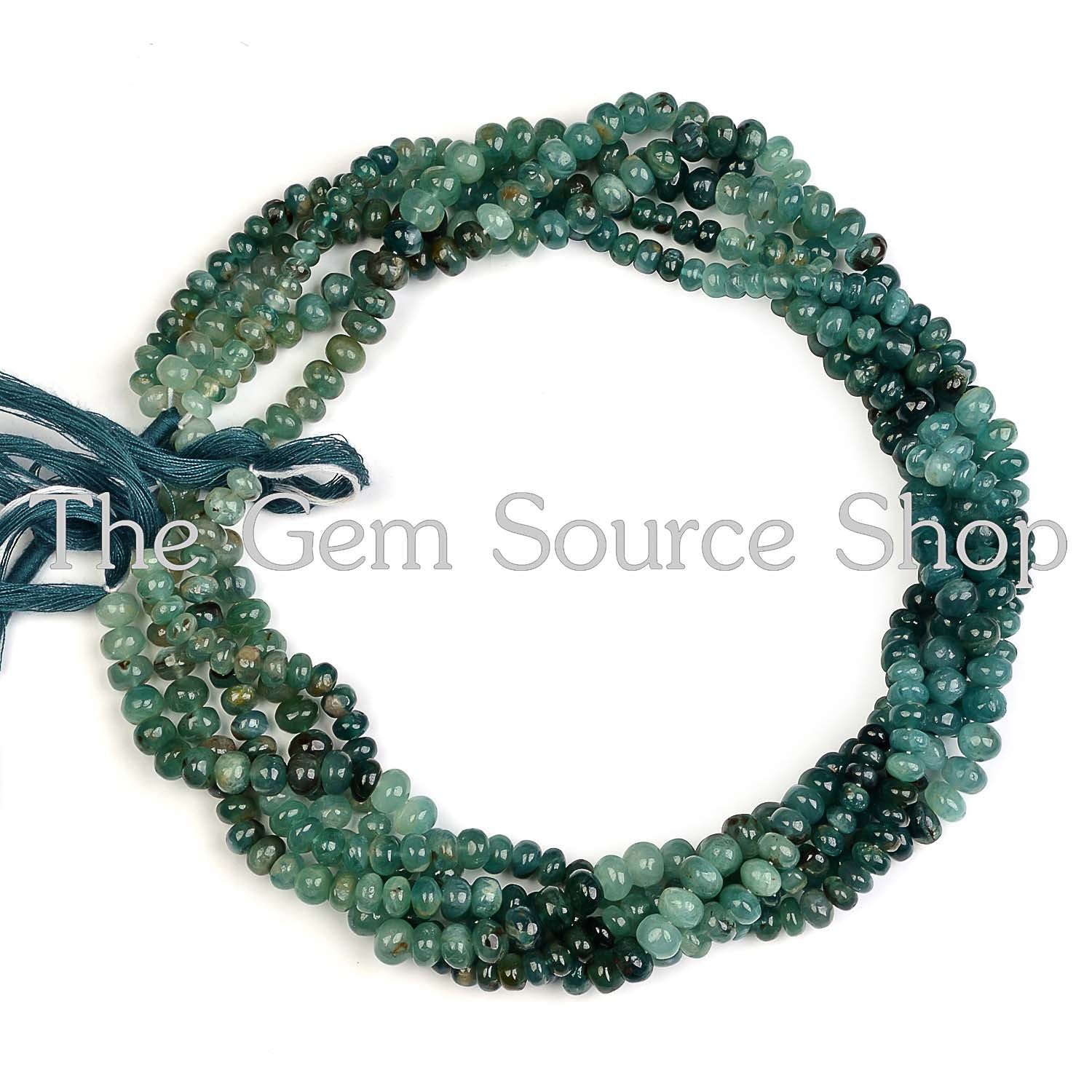 Rare Natural Grandidierite Smooth Rondelle Shape Beads