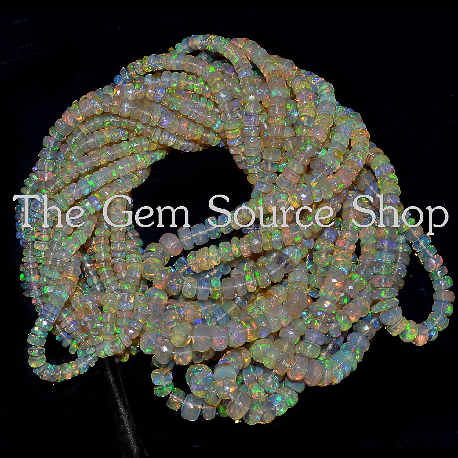 4-7MM Natural Ethiopian Opal Faceted Beads Gemstone Beads