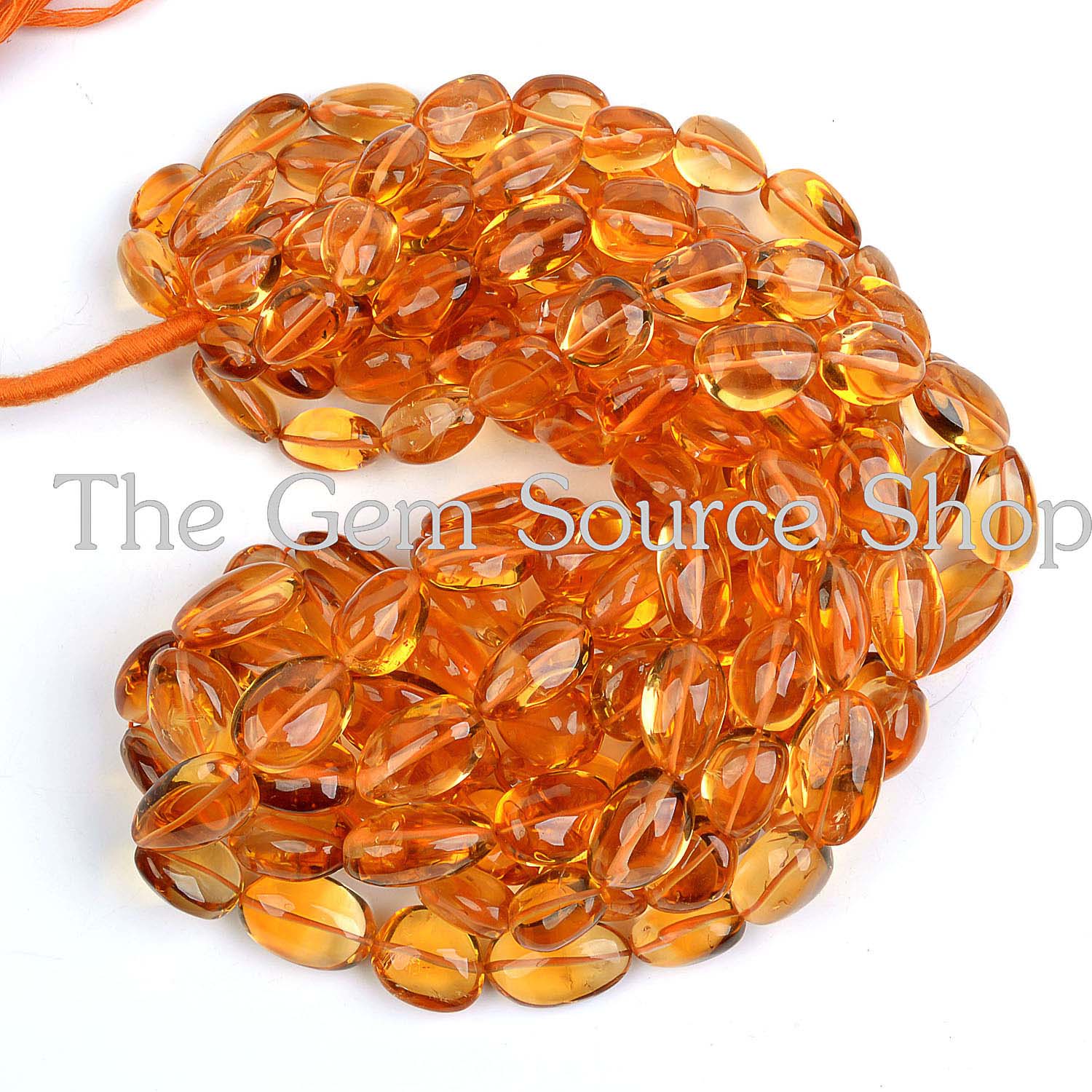 Big Size Natural Citrine Smooth Nugget Fancy Beads TGS-1944