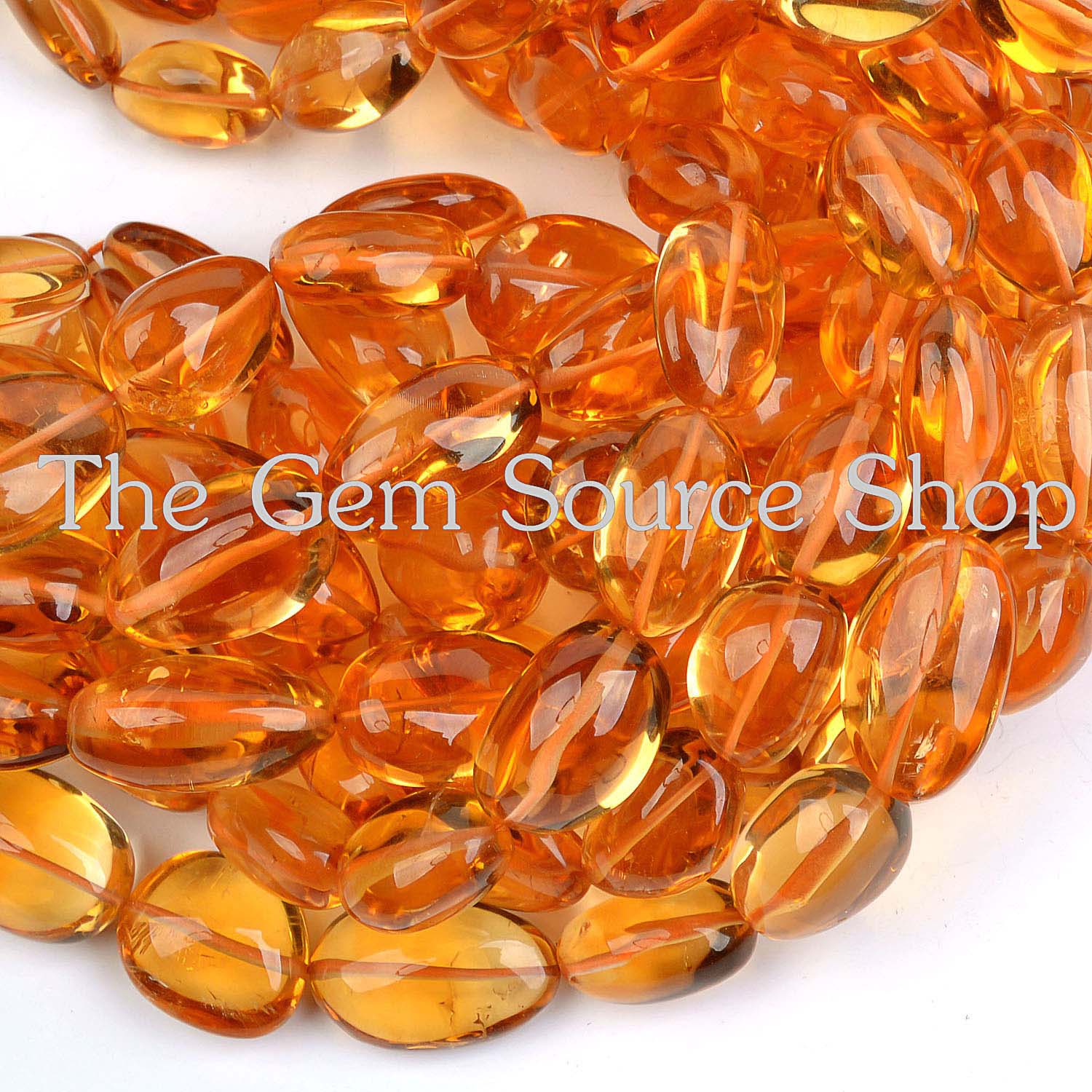 Big Size Natural Citrine Smooth Nugget Fancy Beads TGS-1944
