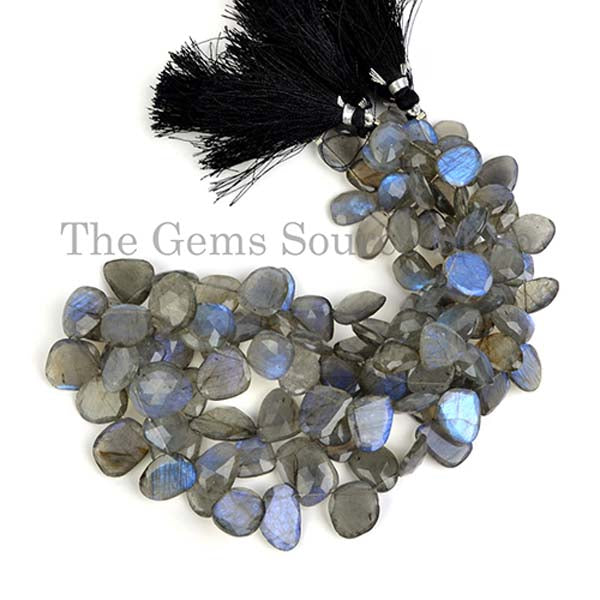 Labradorite Faceted Table Cut Nugget Gemstone Beads TGS-2009