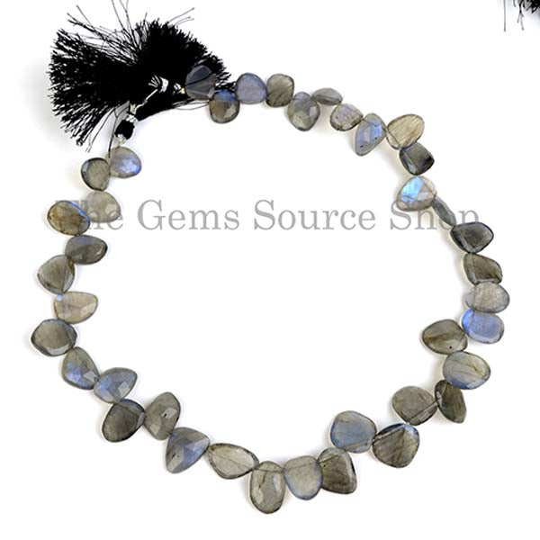 Labradorite Faceted Table Cut Nugget Gemstone Beads TGS-2009