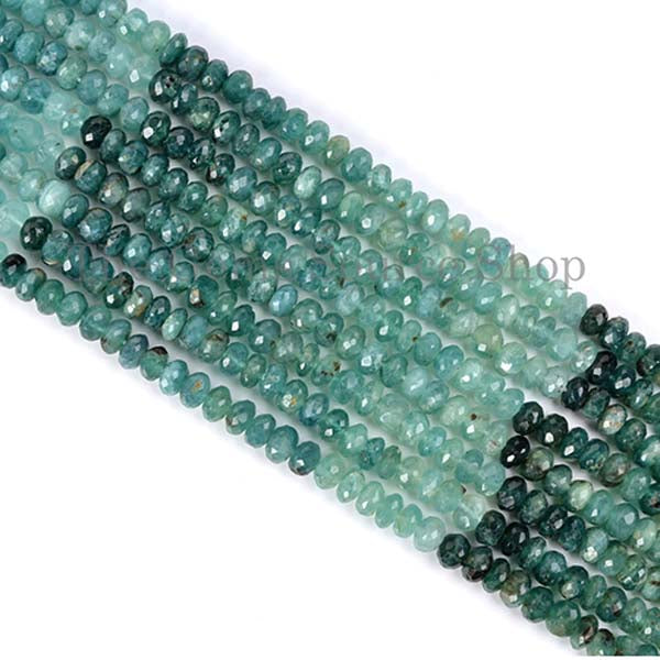 Grandidierite Faceted Rondelle Shape Gemstone Beads TGS-2018