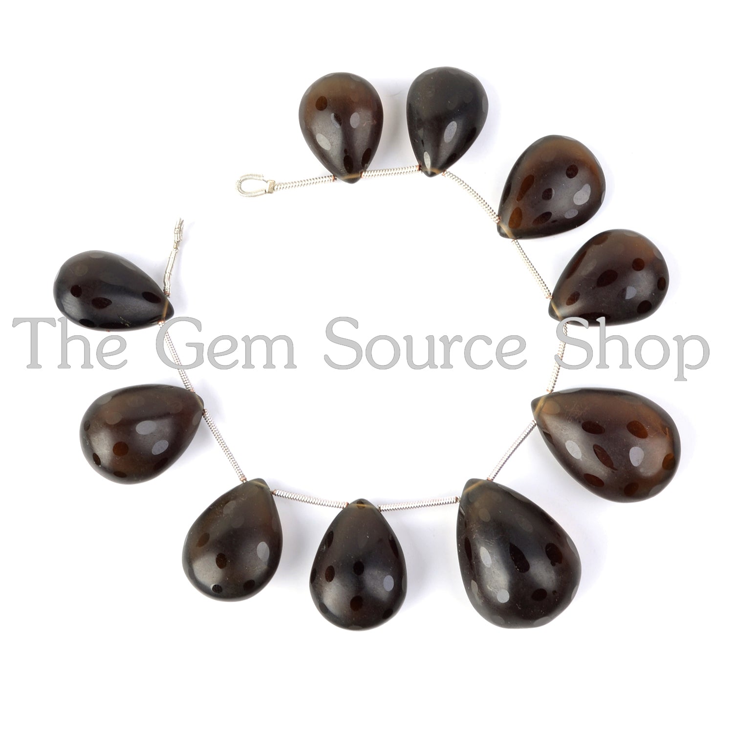 AAA Quality Smoky Quartz Pear Shape Beads TGS-2024