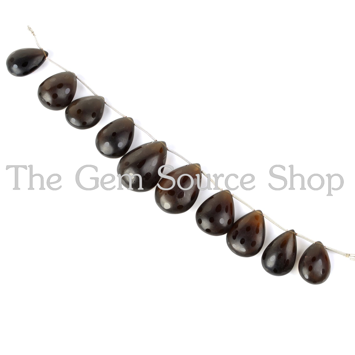 AAA Quality Smoky Quartz Pear Shape Beads TGS-2024