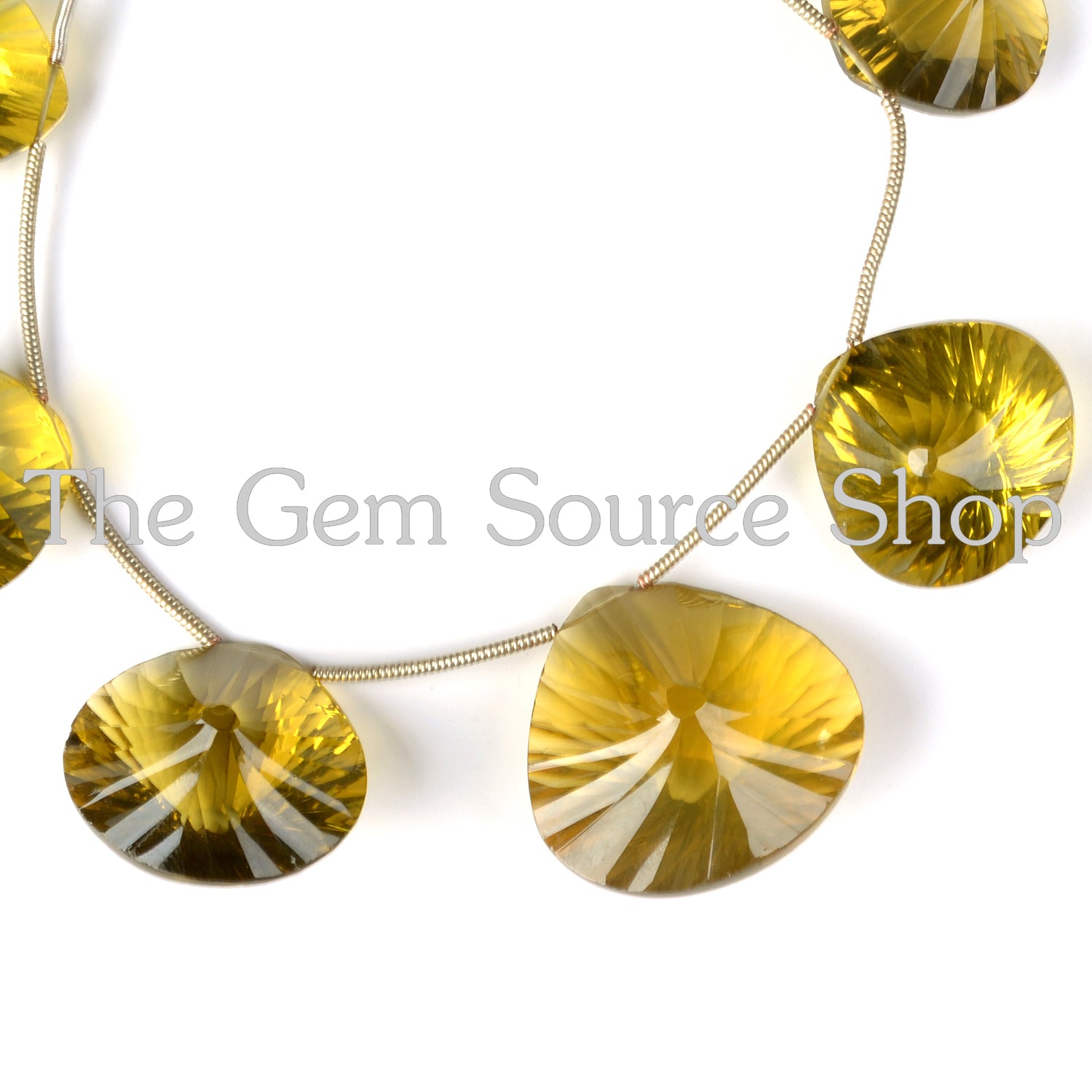 16-25mm Lemon Quartz Concave Cut Heart Shape Wholesale Loose Beads, TGS-2032