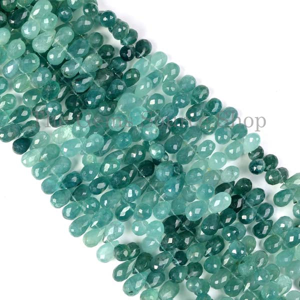 Grandidierite Faceted Drop Shape Gemstone Beads TGS-2038