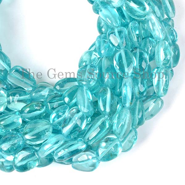 Natural Apatite Smooth Nugget Shape Gemstone Beads TGS-2050