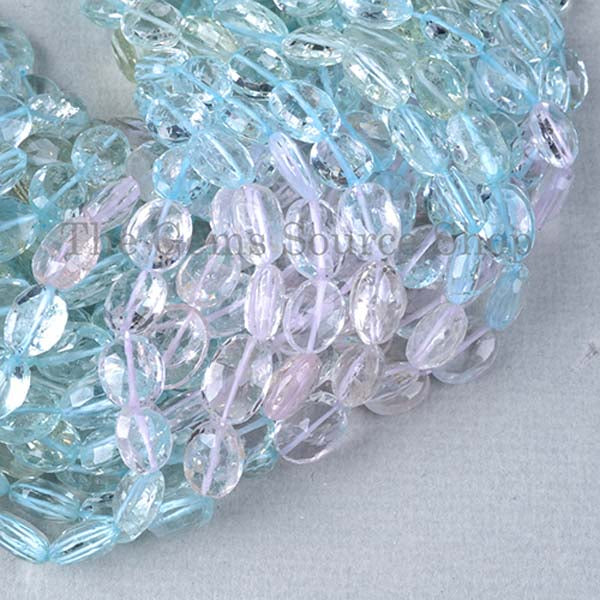 Faceted Oval Shape Beads