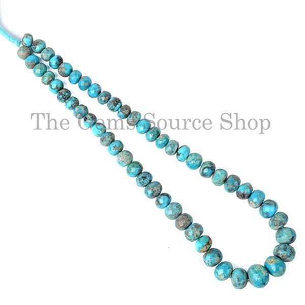 AAA Quality Natural Arizona Turquoise Faceted Rondelle Shape Beads TGS-2088