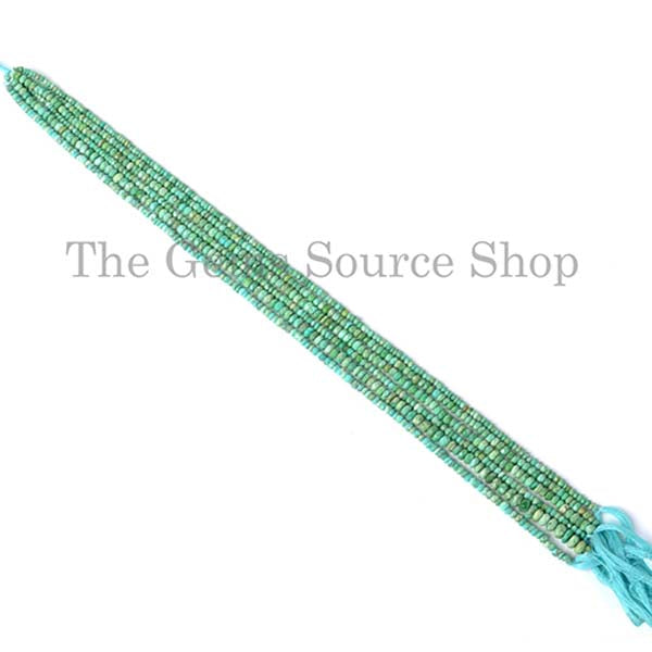 Arizona Turquoise Faceted Rondelle Shape Beads TGS-2089
