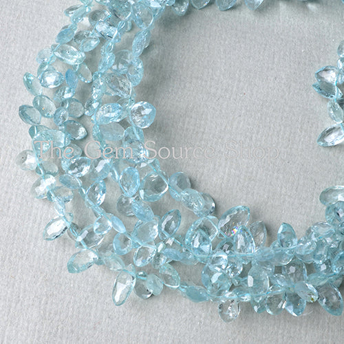 Aquamarine Faceted Marquise Shape Wholesale Beads TGS-2124