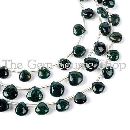 Extremely Rare Grandidierite Smooth Heart Gemstone Beads TGS-2136