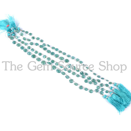 Natural Grandidierite Heart Beads, Gemstone Beads, Grandidierite Heart Briolette
