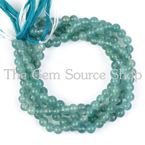 Natural Grandidierite Round Ball Gemstone Beads TGS-2162